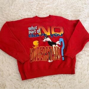 Warner Bros. Red Looney Tunes Sweatshirt